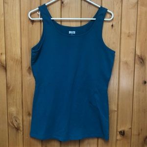 Duluth Trading Women's No-Yank Tank Teal Large